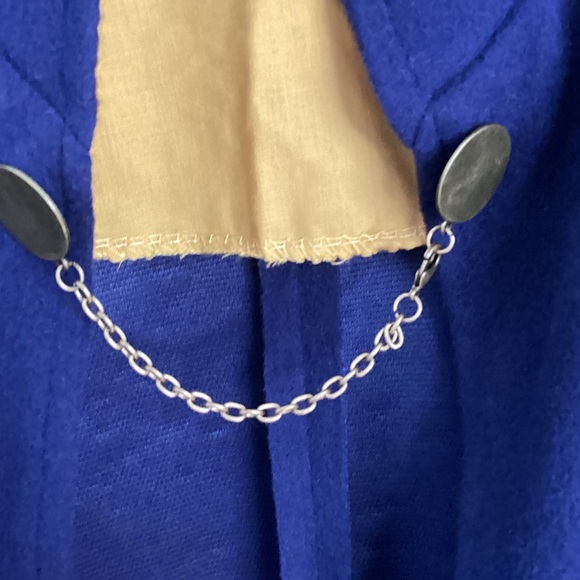 1920s Hogwarts Hufflepuff Blue Robe with Black Accents Adult OS - Picture 6 of 16